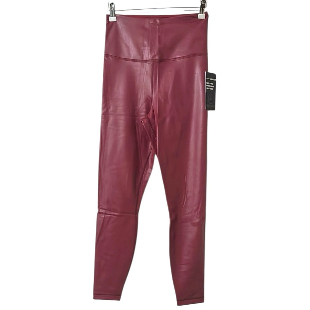 90 Degrees by Reflex Super High Rise Faux Leather Fleece Lined Leggings Size S
